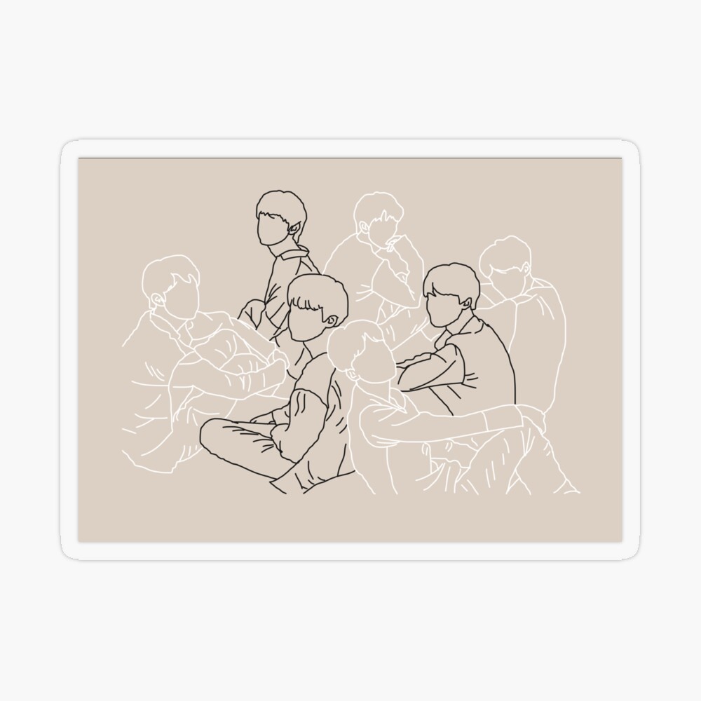 J-Hope Just Dance Red Suit - BTS Outline Fanart Sticker for Sale by  okaylex