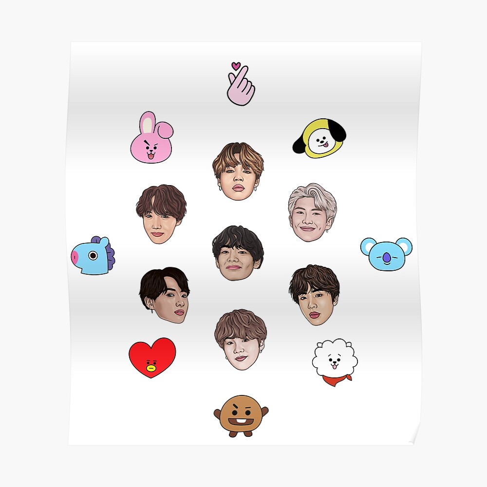 cute bts bt21 tote bag by georgiablack redbubble