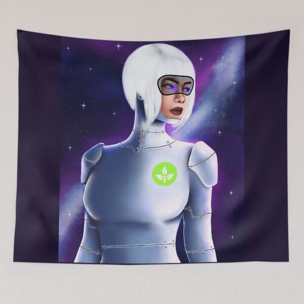 Item preview, Eve, robot, android, human version, directive, classified, Eve-vah, dystopia, future, space, cartoon turned human, robots designed and sold by WIKEDPrints.