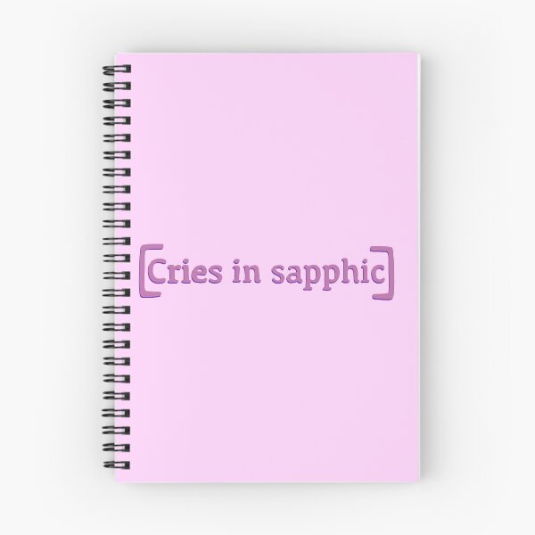 Item preview, Cries in Sapphic Quote Hand Lettering LGBT designed and sold by ShipperDesigns.