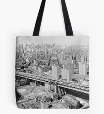Bolsa de tela Manhattan Black and White Photograph