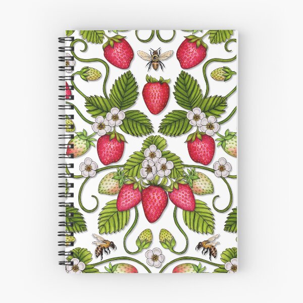 Item preview, Fresas y abejas - Patrón Primavera / Verano designed and sold by somecallmebeth.
