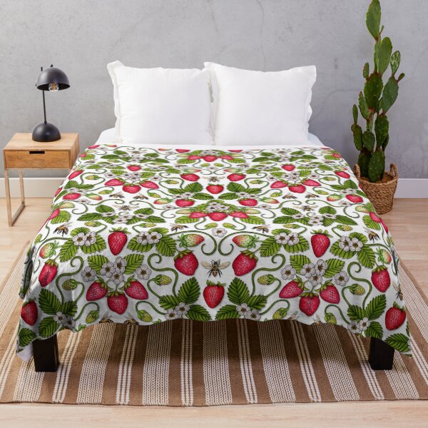 Item preview, Strawberries & Honey Bees - Spring/Summer Pattern designed and sold by somecallmebeth.