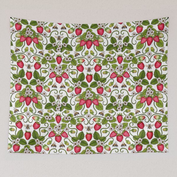 Item preview, Strawberries & Honey Bees - Spring/Summer Pattern designed and sold by somecallmebeth.