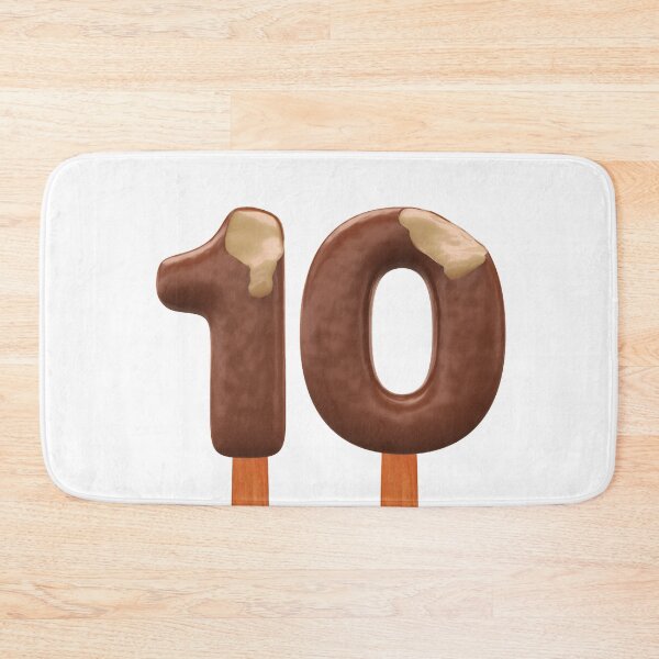 Item preview, 10 Ice Cream Ten Number 3d Chocolate designed and sold by HelloFromAja.