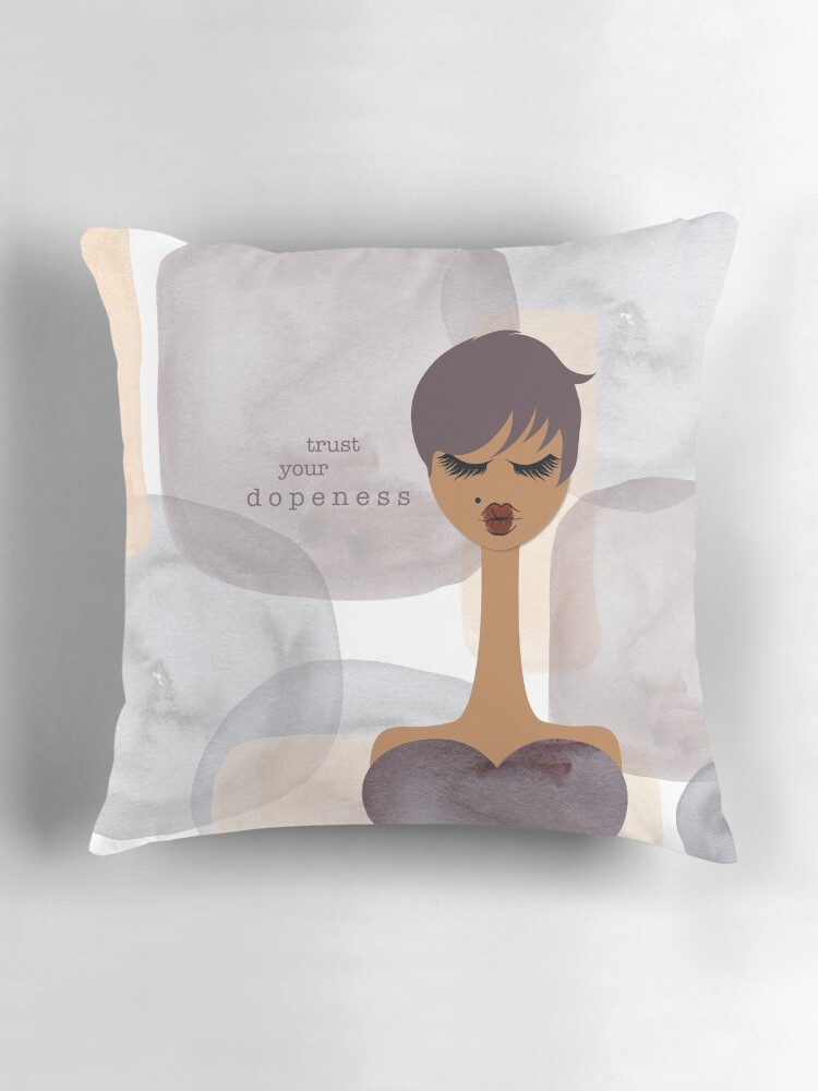 Thumbnail 3 of 4, Pillow, Trust Your Dopeness designed and sold by 6256design.