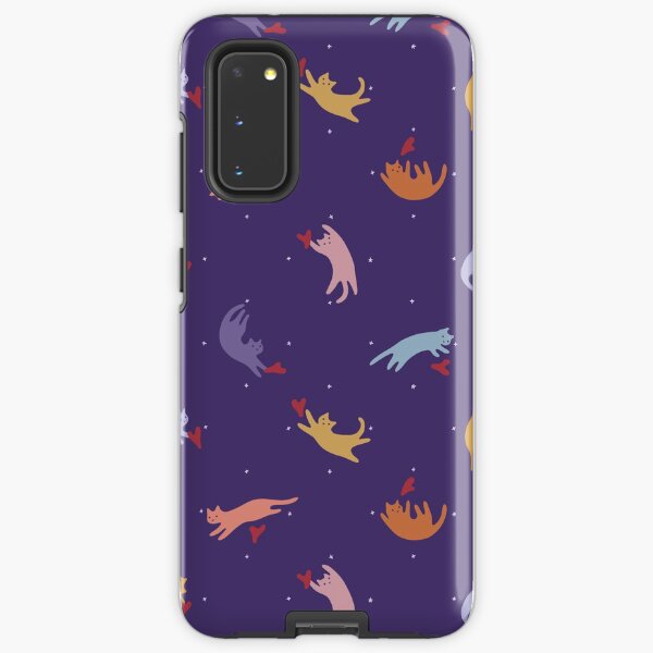 Paper Cut Candy Cats in Violet Samsung Galaxy Tough Case