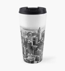 Taza de viaje Vintage Lower Manhattan Skyscraper Photo (1913)