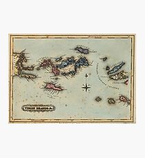 Vintage Map of The Virgin Islands (1823) Photographic Print