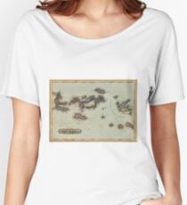 Vintage Map of The Virgin Islands (1823) Women's Relaxed Fit T-Shirt