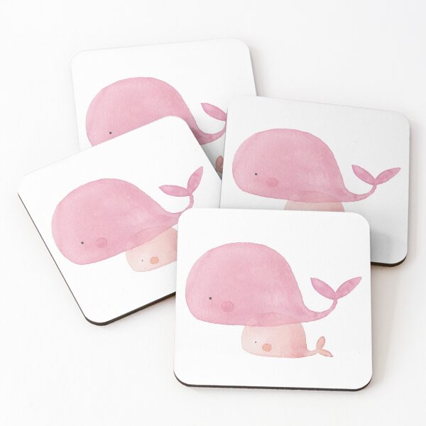 Item preview, Pink whale family | Watercolor art for baby girl by alis designed and sold by alisonsadler.