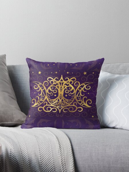 Item preview, Triple Moon - Triple Goddess Gold and Purple designed and sold by k9printart.