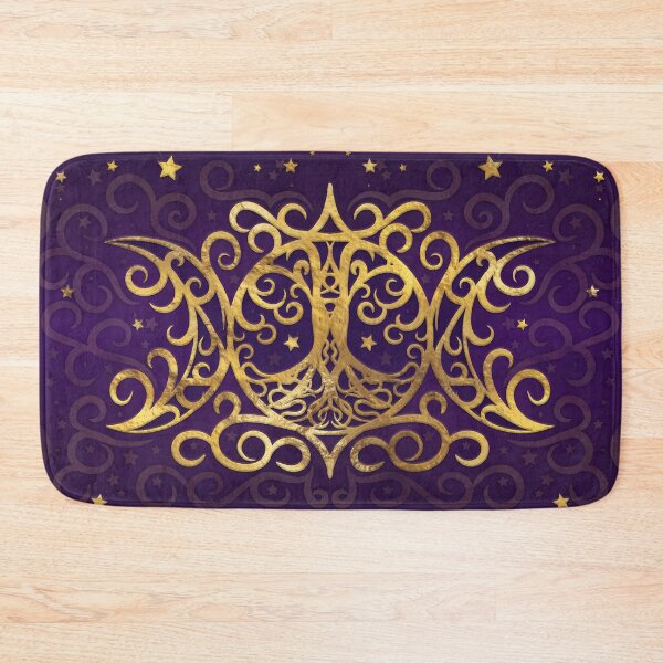 Item preview, Triple Moon - Triple Goddess Gold and Purple designed and sold by k9printart.