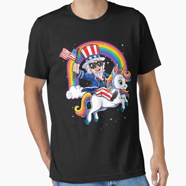 Item preview, Uncle Sam Riding Unicorn 4th of July Shirt for Men Women Boys Girls Kids designed and sold by LiqueGifts.