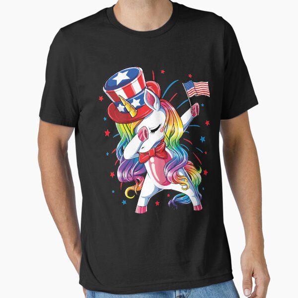 Item preview, Dabbing Unicorn 4th of July Shirt for Men Women Boys Girls Kids designed and sold by LiqueGifts.