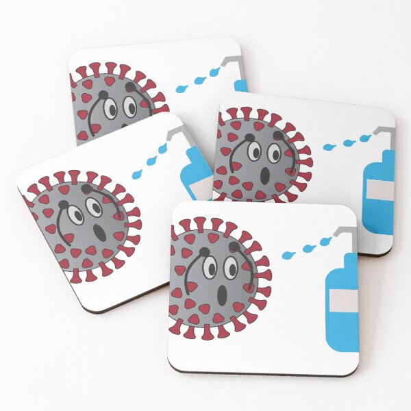 Item preview, Coronavirus Character afraid Of Liquid Soap designed and sold by sigdesign.