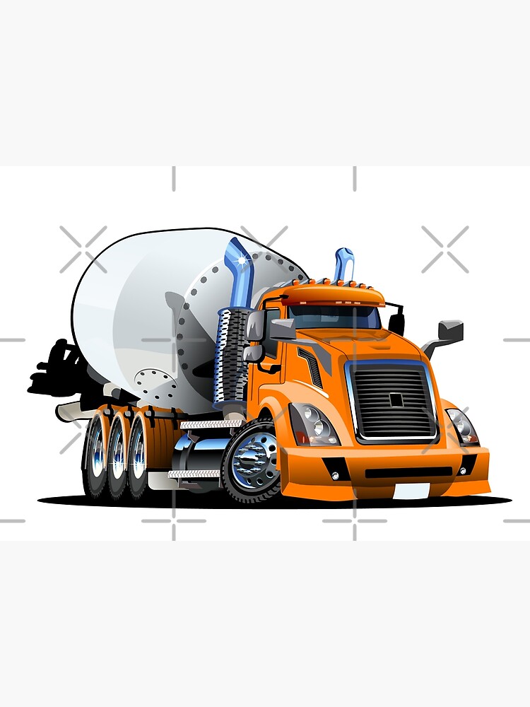 “Cartoon Concrete Mixer Truck” Poster for Sale by Mechanick | Redbubble