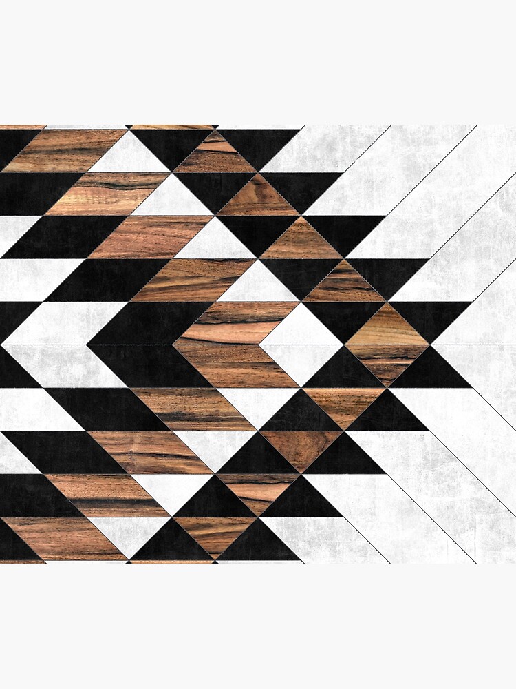 Urban Tribal Pattern No.9 - Aztec - Concrete and Wood by ZoltanRatko