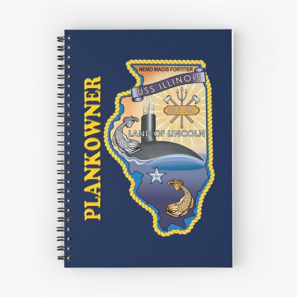 Item preview, SSN-786 USS Illinois Plank Owner Crest for Dark Colors designed and sold by Nikki SpaceStuffPlus.