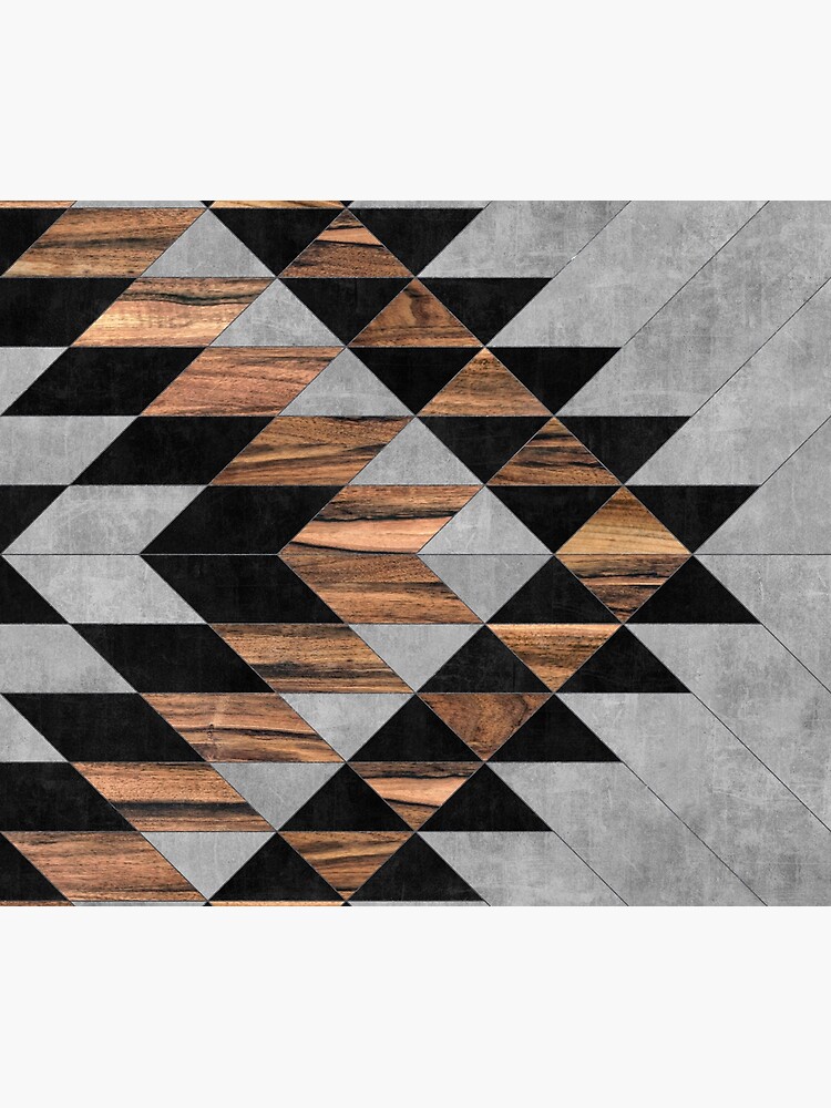 Urban Tribal Pattern No.10 - Aztec - Concrete and Wood by ZoltanRatko
