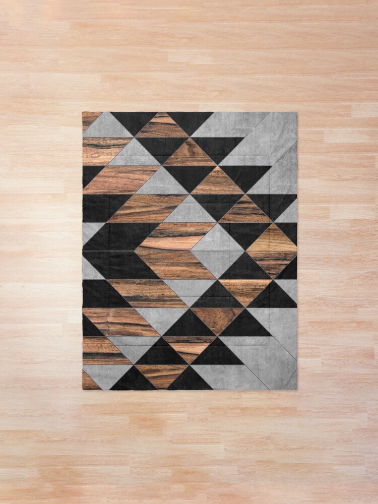 Alternate view of Urban Tribal Pattern No.10 - Aztec - Concrete and Wood Comforter