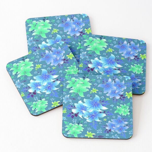 Item preview, Blue/green Lily flower design. decorative, stylish, home decoration designed and sold by jayne0524.