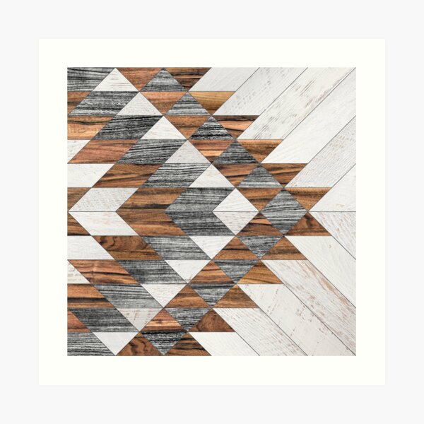 Urban Tribal Pattern No.12 - Aztec - Wood Art Print