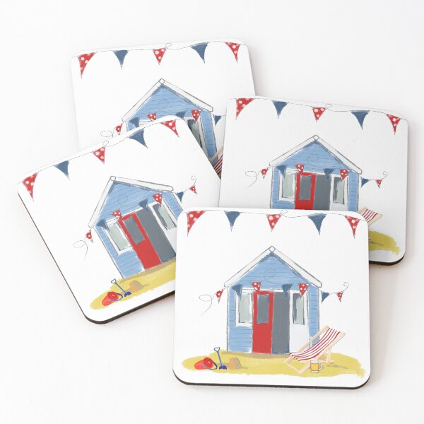 Item preview, #Beach hut seaside  designed and sold by Leatextileart.