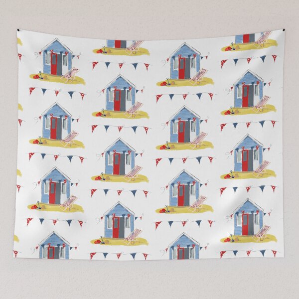 Item preview, #Beach hut seaside  designed and sold by Leatextileart.