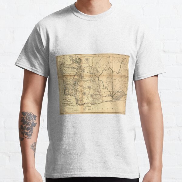 Item preview, Vintage Map of Washington State (1866) designed and sold by BravuraMedia.