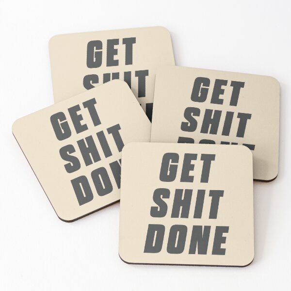 Item preview, Get shit done, motivational quote. Inspirational words for office decoration. Man cave decor wall art. designed and sold by Spallutos.