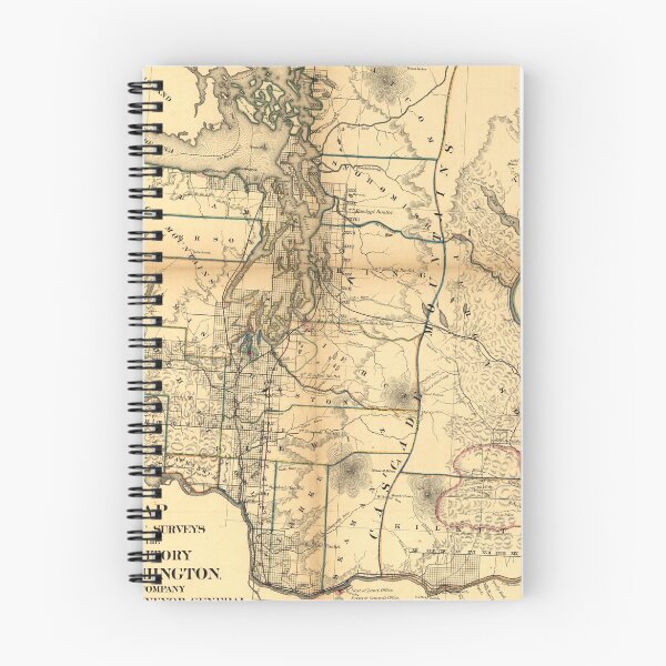 Item preview, Vintage Map of Washington State (1866) designed and sold by BravuraMedia.