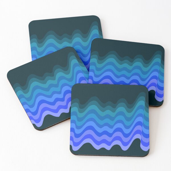 Item preview, Blue Wave Retro Ripple designed and sold by The Wellington Boot.