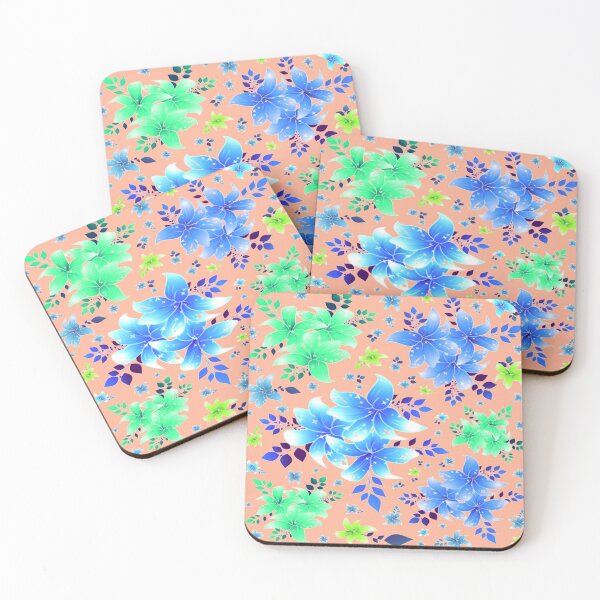 Item preview, Blue/green Lily flower design. decorative, stylish, graceful, home furnishing designed and sold by jayne0524.