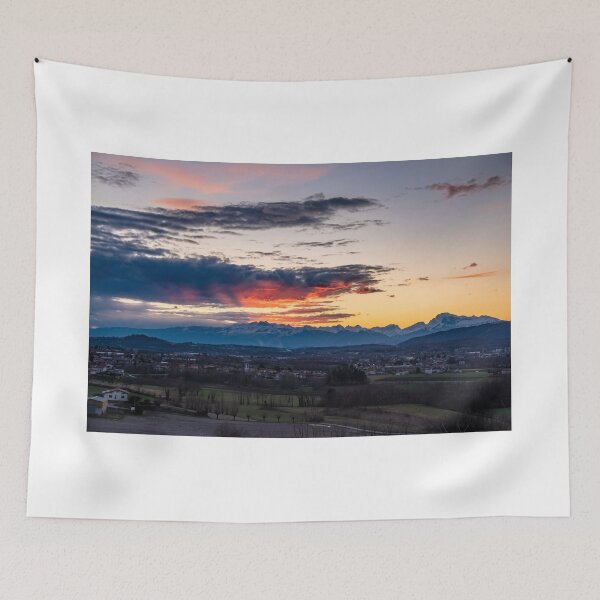 Item preview, Winter colorful sunset in the countryside of Friuli-Venezia Giulia, Italy designed and sold by zakaz86.