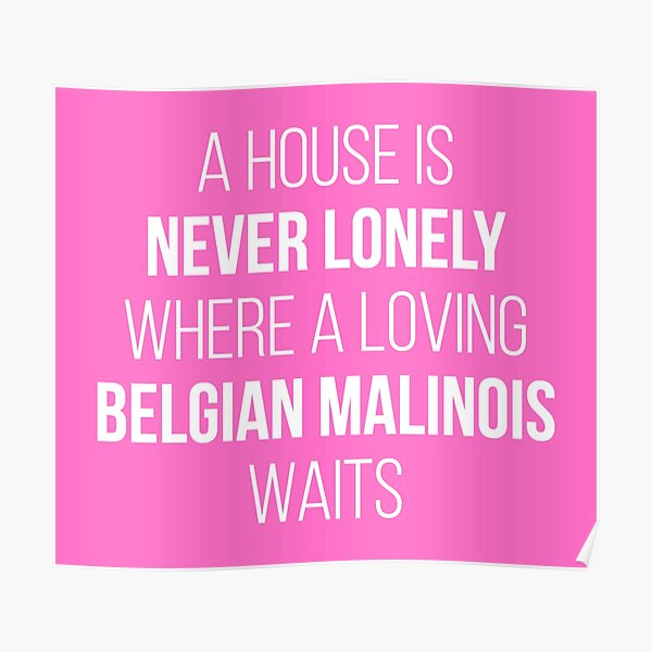 Belgian Malinois Dog Cute Quote for Women Poster
