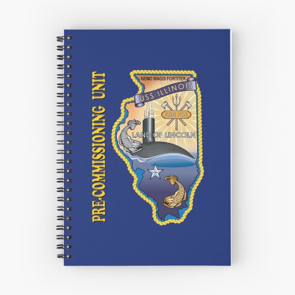 Item preview, SSN-786 USS Illinois Pre-commissioning Unit Crest for Dark Colors designed and sold by Nikki SpaceStuffPlus.