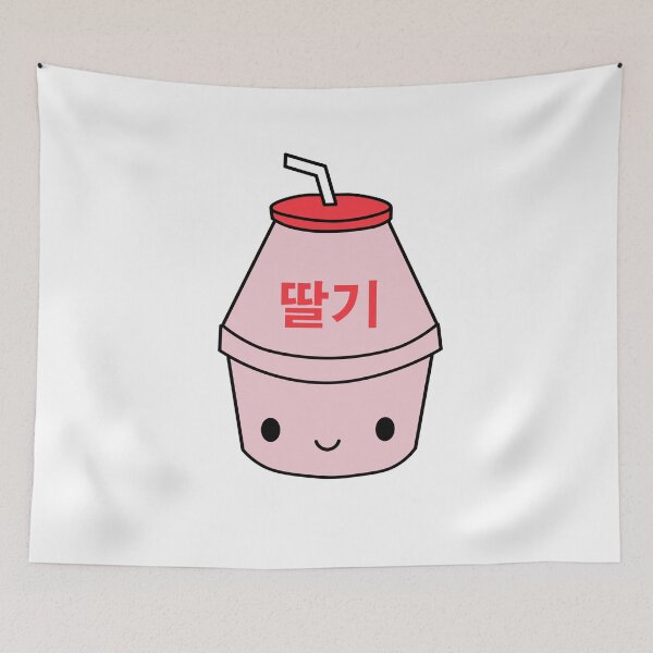 Artikelvorschau, Kawaii Korean Strawberry Milk Cute Design entworfen und verkauft von mariekawaii.