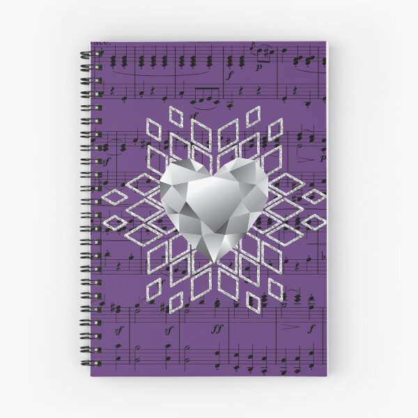Item preview, Purple Music Diamond Heart Snowflake designed and sold by moondreamsmusic.