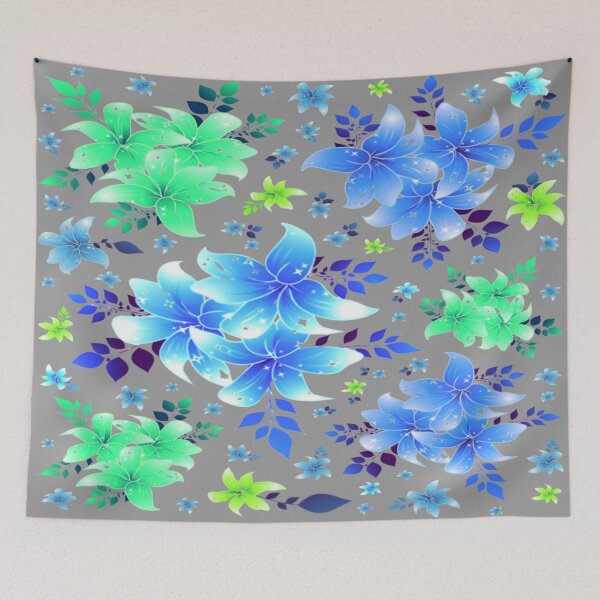 Item preview, Blue/green Lily flower design. decorative, stylish, graceful, nature, redecorate designed and sold by jayne0524.