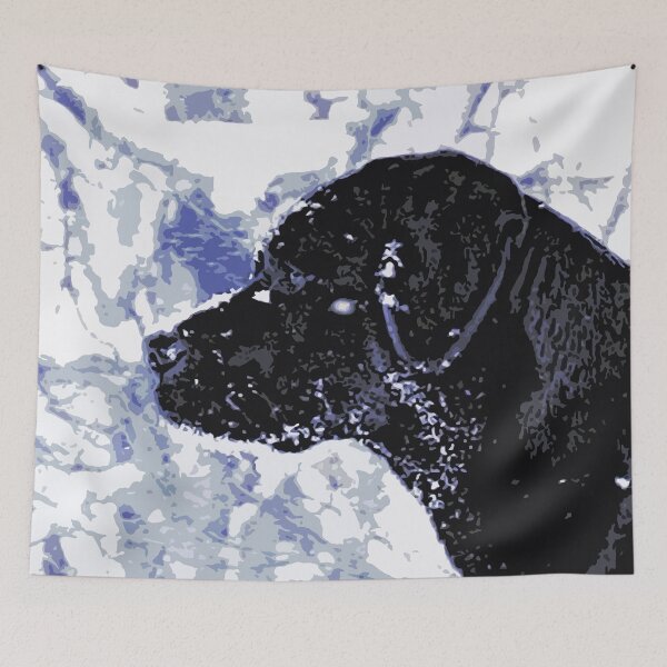 Item preview, Winter Wonderland - Black Labrador designed and sold by BlackDogArtJudy.