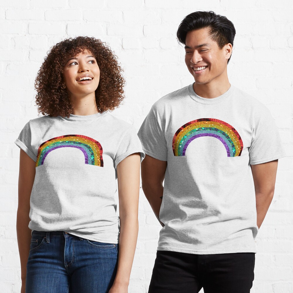 T-shirt classique « Rainbow Sequin»
