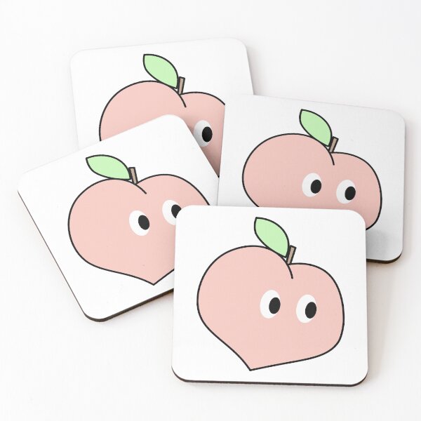 Item preview, Kawaii Peach Design with Cute and Kooky Googly Eyes designed and sold by mariekawaii.