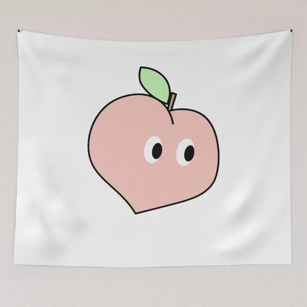 Item preview, Kawaii Peach Design with Cute and Kooky Googly Eyes designed and sold by mariekawaii.