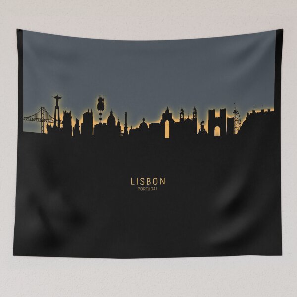 Item preview, Lisbon Portugal Skyline designed and sold by ArtPrints.