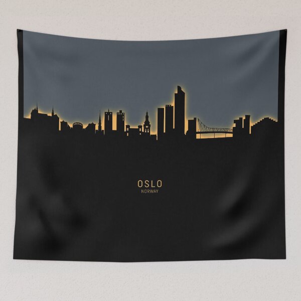 Item preview, Oslo Norway Skyline designed and sold by ArtPrints.