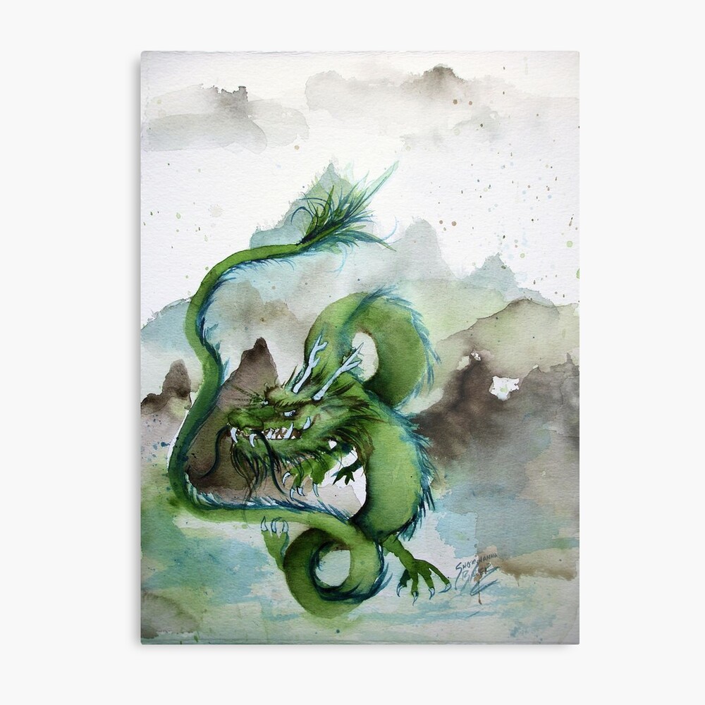 World Menagerie Ourir Dragon Chinese Snake Dragon Theme Print on Golden Eastern Mythology Oriental Abstract Art Shower Curtain