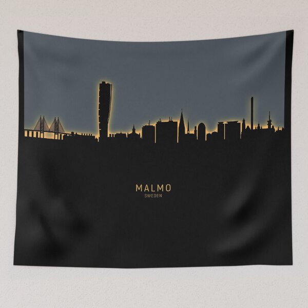 Item preview, Malmo Sweden Skyline designed and sold by ArtPrints.