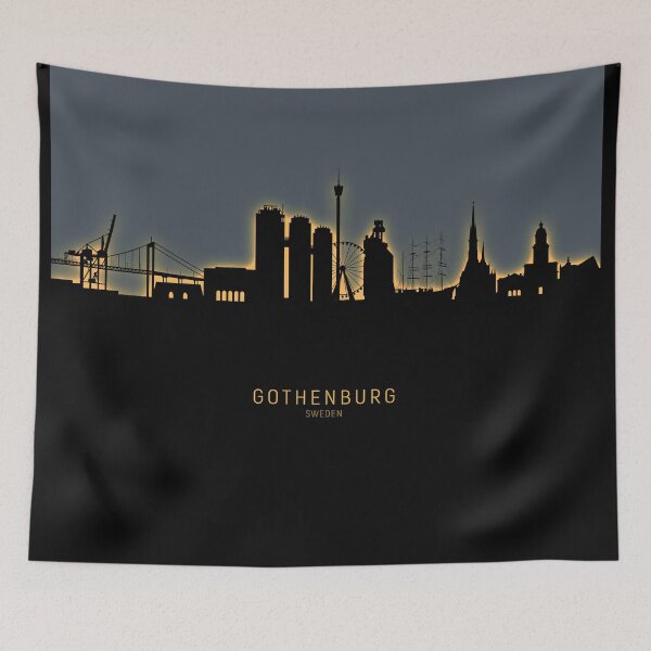 Item preview, Gothenburg Sweden Skyline designed and sold by ArtPrints.