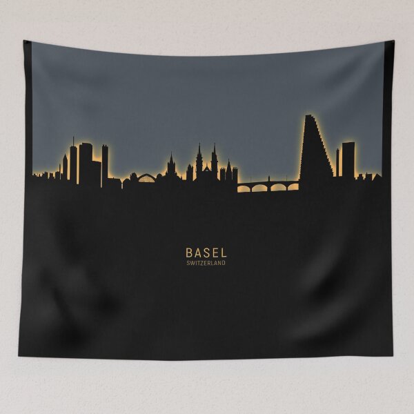 Item preview, Basel Switzerland Skyline designed and sold by ArtPrints.
